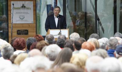Predsednik republike dr. Danilo Türk je odprl Slovenski planinski muzej (foto: Stanko Gruden/STA)