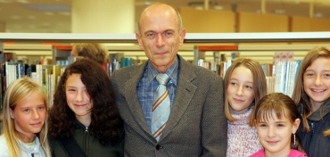 At the opening of new library in Domžale (October 2005)