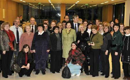 Predsednik republike dr. Danilo Türk in soproga Barbara Miklič Türk sta priredila sprejem za udeležence seminarja Slovenske filantropije "Prostovoljno delo otrok in mladih na Zahodnem Balkanu" (FA BOBO)