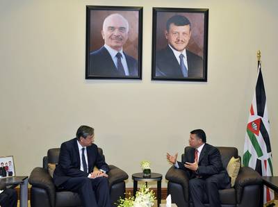 President of the Republic of Slovenia Dr Danilo Türk meets His Majesty Abdullah II Ibn Al Hussein, King of the Hashemite Kingdom of Jordan (FA BOBO)