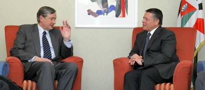 The President of the Republic of Slovenia, Dr Danilo Türk, meets His Majesty, the King of the Hashemite Kingdom of Jordan, Abdullah II Ibn Al Hussein (photo: Daniel Novakovič/STA)