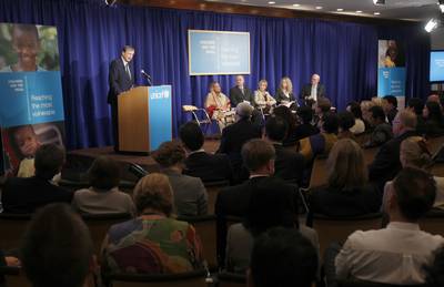 The President of the Republic of Slovenia attended UNICEF’s high-level panel discussion entitled “Children and the Millennium Development Goals: Reaching the Most Vulnerable” (photo: Stanko Gruden/STA)