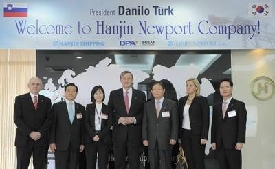 President Türk meets representatives of the Hanjin Company (FA BOBO)