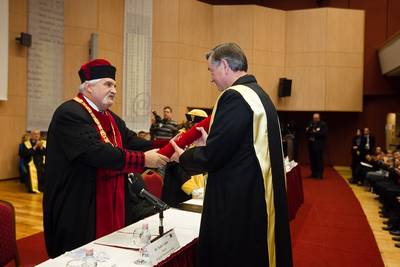 President of the Republic of Slovenia Dr Danilo Türk is awarded an Honorary Doctorate by the University of Szeged (photo: Stanko Gruden/STA)