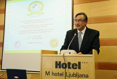 The President of the Republic of Slovenia, Dr Danilo Türk, attends the opening of the 12th International IRO Rescue Dogs Symposium entitled “Methods in Rescue Dog Training” (FA BOBO)