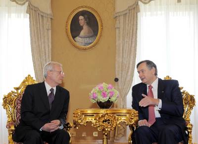 President Türk receives the President of Hungary, Lászlo Sólyom (FA BOBO)