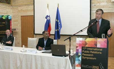 The President of the Republic, Dr Danilo Türk, attends the 17th International Public Relations Research Symposium – BledCom (photo: Tina Kosec/STA)