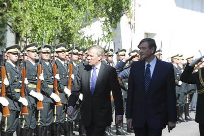President Türk receives NATO Secretary General Jaap de Hoop Scheffer (FA BOBO)