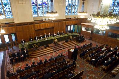 President of the Republic of Slovenia, Dr Danilo Türk, addressed the International Court of Justice (photo: Stanko Gruden/STA)