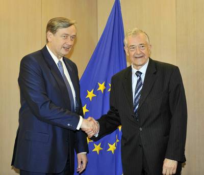 President Türk meets Council of Europe Secretary General Terry Davis (FA BOBO)