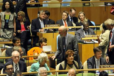 The President of Slovenia, Dr Danilo Türk, attends the ceremonial opening of the Summit on Climate Change (FA BOBO)