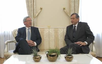 President of the Republic of Slovenia Dr Danilo Türk receives Prime Minister of the Grand Duchy of Luxembourg Jean-Claude Juncker (photo: Stanko Gruden/STA)