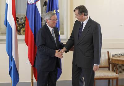President of the Republic of Slovenia Dr Danilo Türk receives Prime Minister of the Grand Duchy of Luxembourg Jean-Claude Juncker (photo: Stanko Gruden/STA)