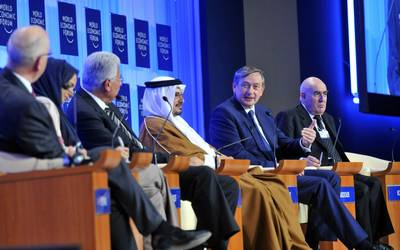 President of the Republic of Slovenia Dr Danilo Türk takes part in the panel "Enhancing Global, Regional and Human Security" within the framework of the World Economic Forum on the Middle East (FA BOBO)
