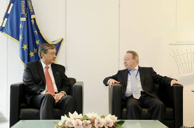 President Dr Danilo Türk met the President of the Parliamentary Assembly of the Council of Europe, Lluís Maria de Puig (FA BOBO)