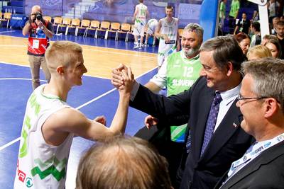 President of the Republic of Slovenia, Dr Danilo Türk, opens the U20 European Championship Men basketball, Division A (photo: Stanko Gruden/STA)