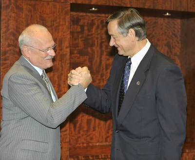 President Türk meets the President of the Slovak Republic, Dr  Ivan Gašparovič (FA BOBO)