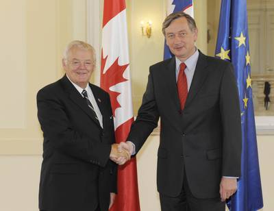 President Türk receives Dr Noël A. Kinsella, the Speaker of the Canadian Senate (FA BOBO)
