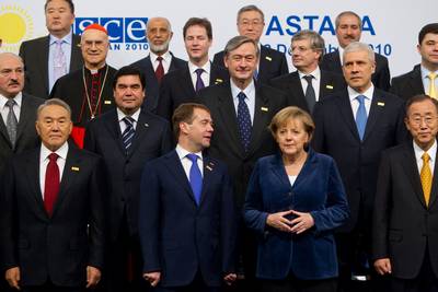 The President of the Republic of Slovenia, Dr Danilo Türk, attends the Summit of the Organisation for Security and Co-operation in Europe (photo: Stanko Gruden/STA)