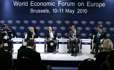 Slovenian President Dr Danilo Türk attends the World Economic Forum on Europe (photo: Tina Kosec/STA)