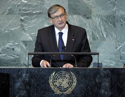 President Dr Danilo Türk's address during the General Debate of the 66th United Nations General Assembly (photo: UN Photo/Devra Berkowitz)