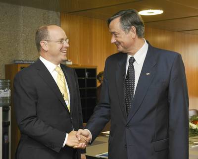 President Türk meets Prince Albert II of Monaco (FA BOBO)
