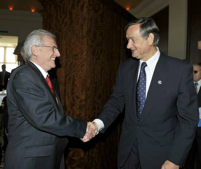 President Türk meets the President of the Republic of Hungary, László Sólyom (FA BOBO)
