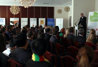 President of the Republic of Slovenia, Dr Danilo Türk, attends the Challenge: Future Summit 2012 where he delivers a lecture entitled "Creating Smart, Sustainable & Inclusive Future" (photo: Tina Kosec/STA)