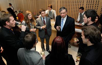 The President of the Republic of Slovenia, Dr Danilo Türk, attends the reception for students who have achieved success at international competitions and their mentors. (photo: Stanko Gruden/STA)