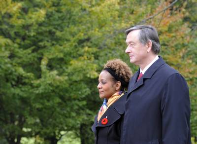The President of the Republic of Slovenia, Dr Danilo Türk, receives the Governor General of Canada, Her Excellency the Right Honourable Michaëlle Jean (FA BOBO)