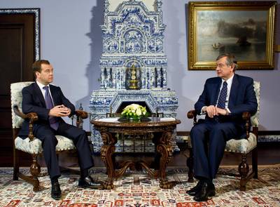 President of the Republic of Slovenia, Dr Danilo Türk, met with President of the Russian Federation, Dr Dmitry Medvedev (photo: Stanko Gruden/STA)