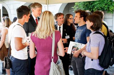 President of the Republic of Slovenia, Dr Danilo Türk, hosted a reception for the participants of the first conference of young Slovenian researchers, postgraduate and undergraduate students from Slovenia and abroad (photo: Stanko Gruden/STA)