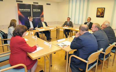 President Türk and President Fischer met with the representatives of the Slovenian minority in Austria (FA BOBO)