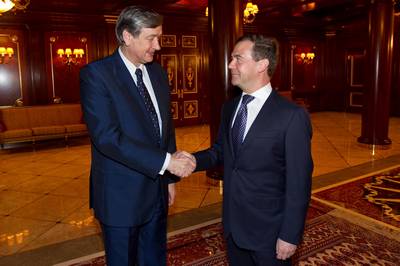 President of the Republic of Slovenia, Dr Danilo Türk, met with President of the Russian Federation, Dr Dmitry Medvedev (photo: Stanko Gruden/STA)
