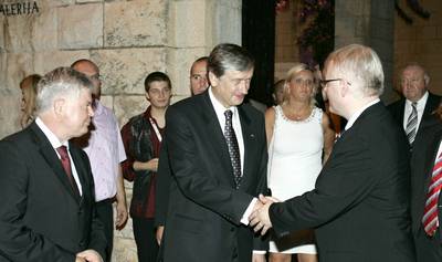 The President of the Republic of Slovenia, Dr Danilo Türk, attends the official opening of the 61st Dubrovnik Summer Games (photo: Tina Kosec/STA)