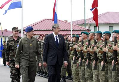 The President of the Republic of Slovenia, Dr Danilo Türk, meets the Commander of the EUFOR in Bosnia and Herzegovina, Major General Bernhard Bair (photo: Tina Kosec/STA) 