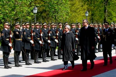 President of the Republic of Slovenia Dr Danilo Türk receives President of the Republic of Armenia Serzh Sargsyan (photo: Stanko Gruden/STA)