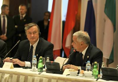President Dr  Danilo Türk attends the Višegrad Group Meeting of Presidents as a guest of honour (FA BOBO) 