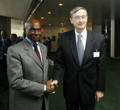 The President of the Republic of Slovenia Dr. Danilo Türk met with the President of the Republic of Senegal Abdoulaye Wade (photo: Stanko Gruden/STA)