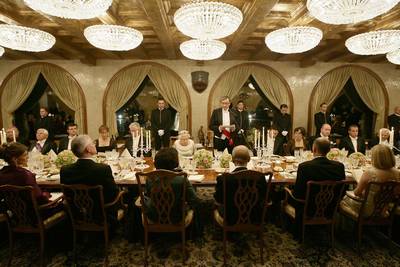 The President of the Republic of Slovenia, Dr  Danilo Türk, and his spouse Barbara Miklič Türk held a gala dinner in the honour of Queen Elizabeth II and the Duke of Edinburgh (FA BOBO)