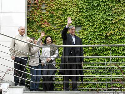 Slovenian President Danilo Türk at an informal meeting with Polish President Lech Kaczyński at his summer residence (FA BOBO)