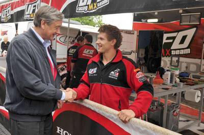 The President of the Republic of Slovenia, Dr Danilo Türk, opens the competitions for FIM MX3 Motocross World Championship and FIM Women’s Motocross World Championship (photo: Tamino Petelinšek/STA)