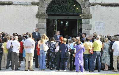 President Türk opens the exhibition “Hidden Faces of Alexandria – school sisters and Alexandrian women“ at Kromberk Castle (FA BOBO)
