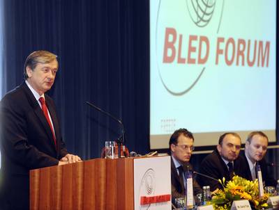 President Dr Danilo Türk attends the 10th Bled Forum on Europe Foresight Conference (FA BOBO)
