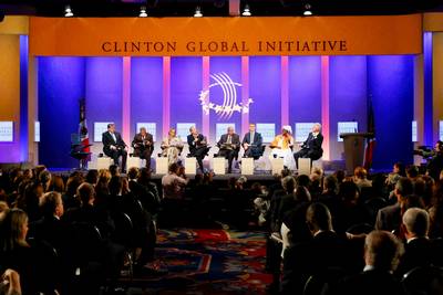 The President of the Republic, Dr Danilo Turk, participating in the opening of the ordinary Clinton Global Initiative Annual Meeting entitled "Leaders' Dialogue on Climate Change" (photo: Stanko Gruden/STA)