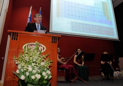 The President of the Republic of Slovenia, Danilo Türk, attended the opening ceremony of the International Year of Chemistry in Slovenia (photo: Nebojša Tejić/STA)