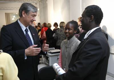 Slovenian President Dr Danilo Türk attends the opening of Africa Week (photo: Stanko Gruden/STA)
