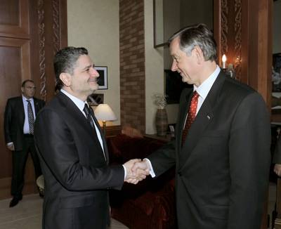 President of the Republic of Slovenia Dr Danilo Türk met Armenian Prime Minister Tigran Sargsyan (photo: Daniel Novakovič/STA)