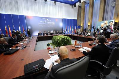 The President of the Republic of Slovenia, Dr Danilo Türk, attends the 16th Summit of Central European Heads of State (FA BOBO)