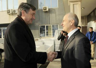 President Dr Danilo Türk meets the President of the Republic of Kosovo, Dr Fatmir Sejdiu (FA BOBO)